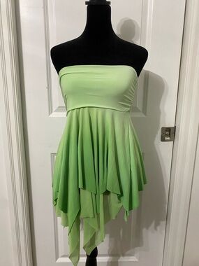 Limité Y2K Fairycore Green Strapless Dress | Size S